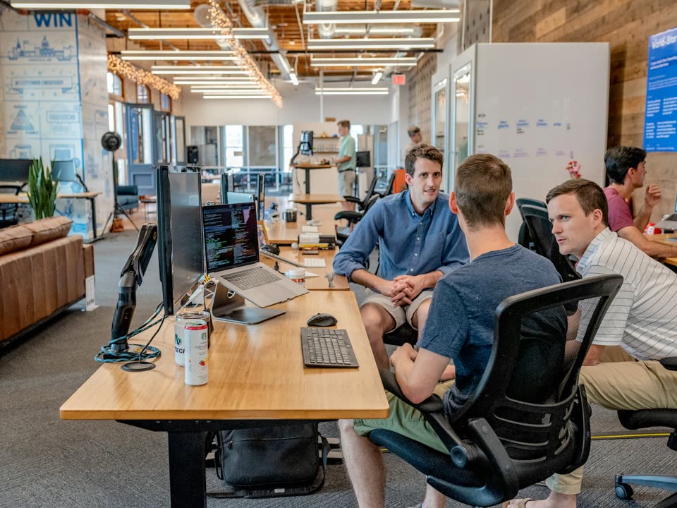 Business team reviewing growth priorities in a meeting